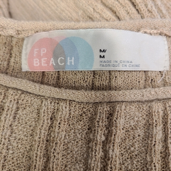 Free People Beach Delancey Neutral Beige Sweater Tunic - Picture 7 of 7